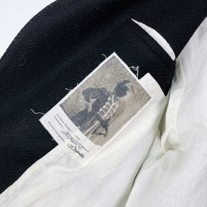 professor e f/w '19 wool asymmetrical zip moto jacket - size 50 EU