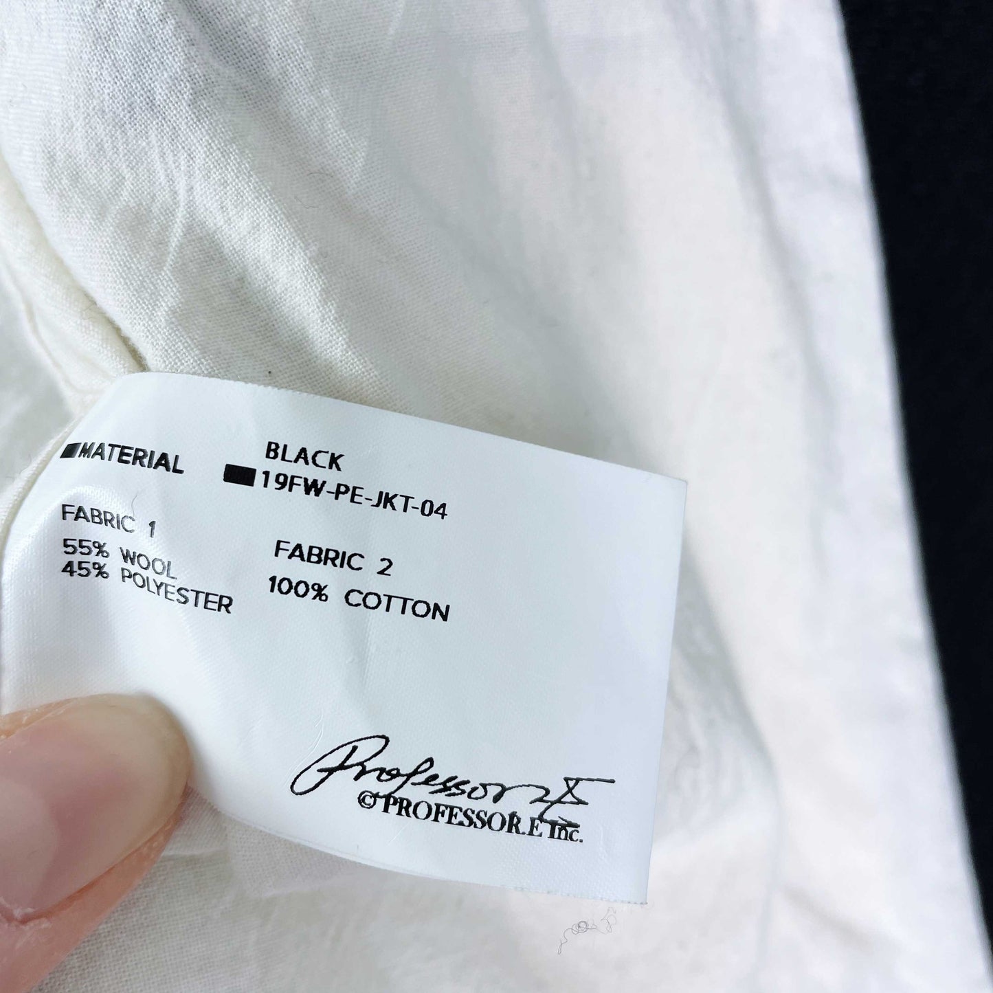 professor e f/w '19 wool asymmetrical zip moto jacket - size 50 EU