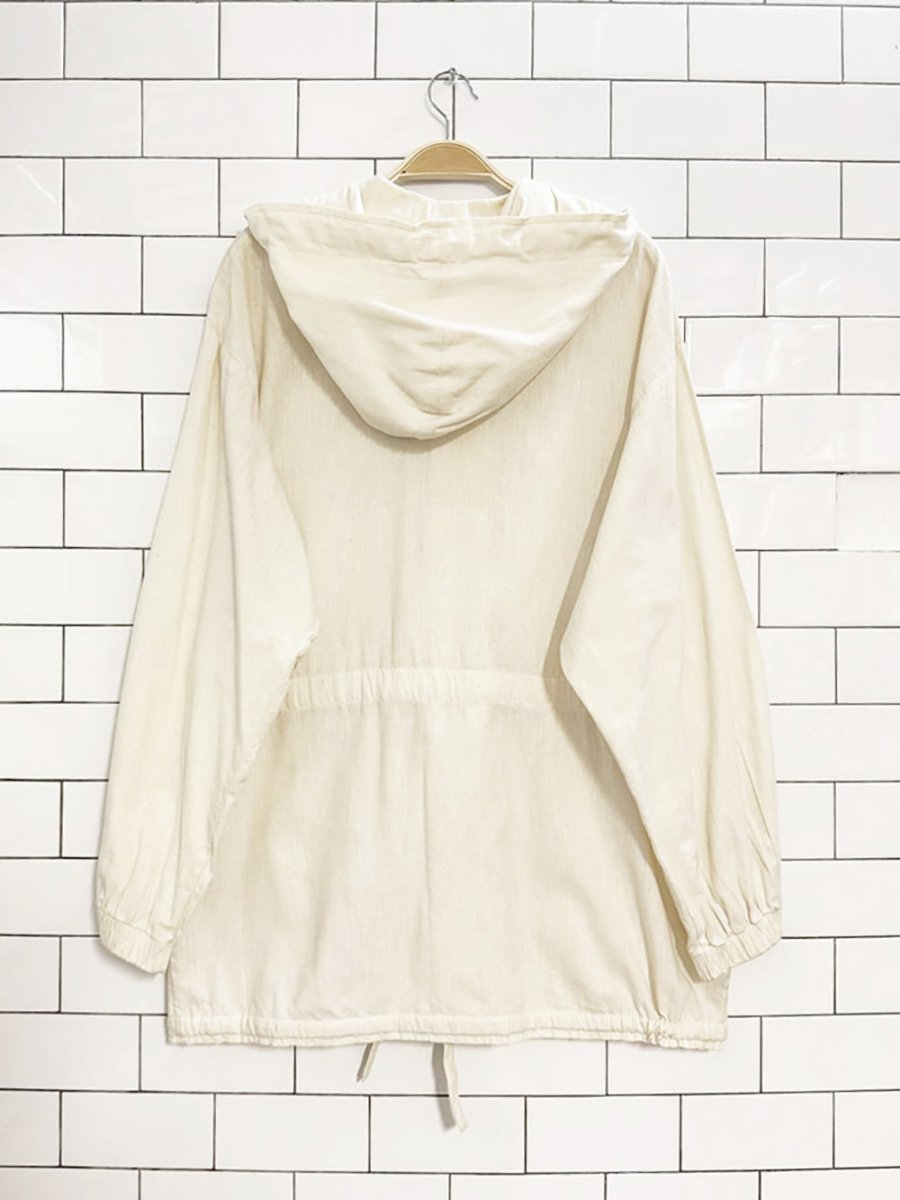 mountain folk handmade hooded drawstring waist light jacket - good market thrift store