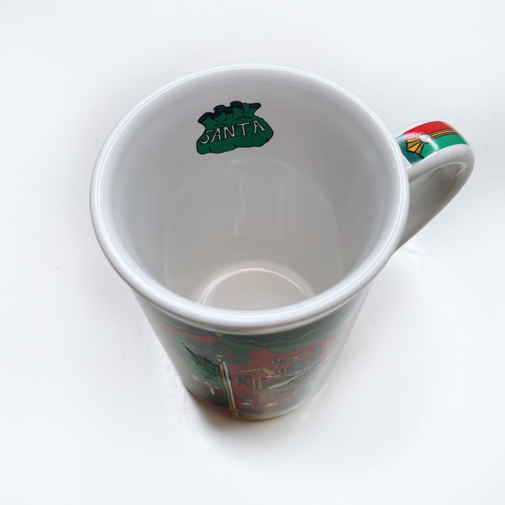 vintage 90s santa holiday mug