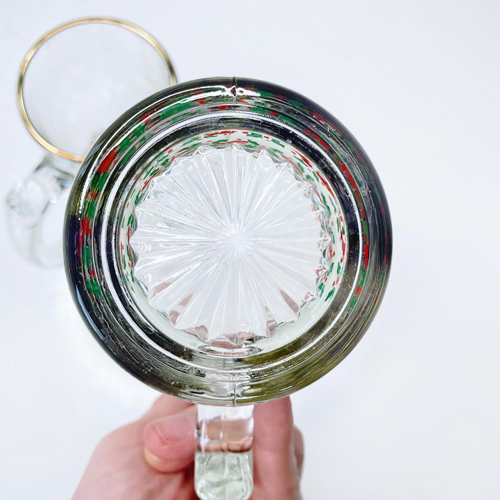 x2 gold rimmed holiday ivy mugs