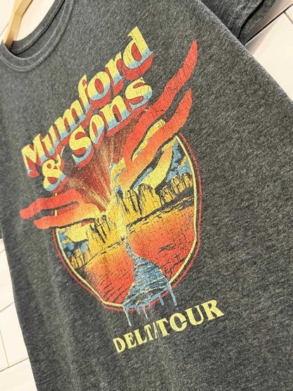 mumford and sons delta tour graphic tee - good market thrift store