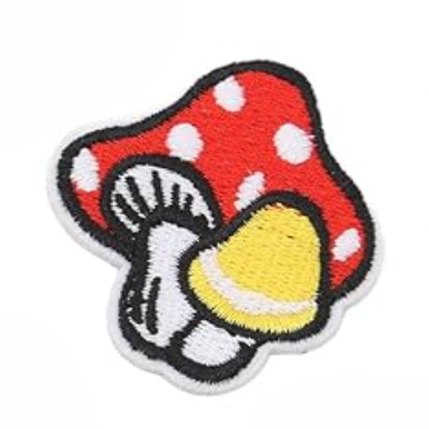 mushroom iron-on / sew-on patch