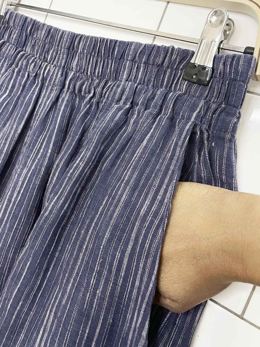 naif montreal 100% linen pinstripe wide leg pants - good market thrift store