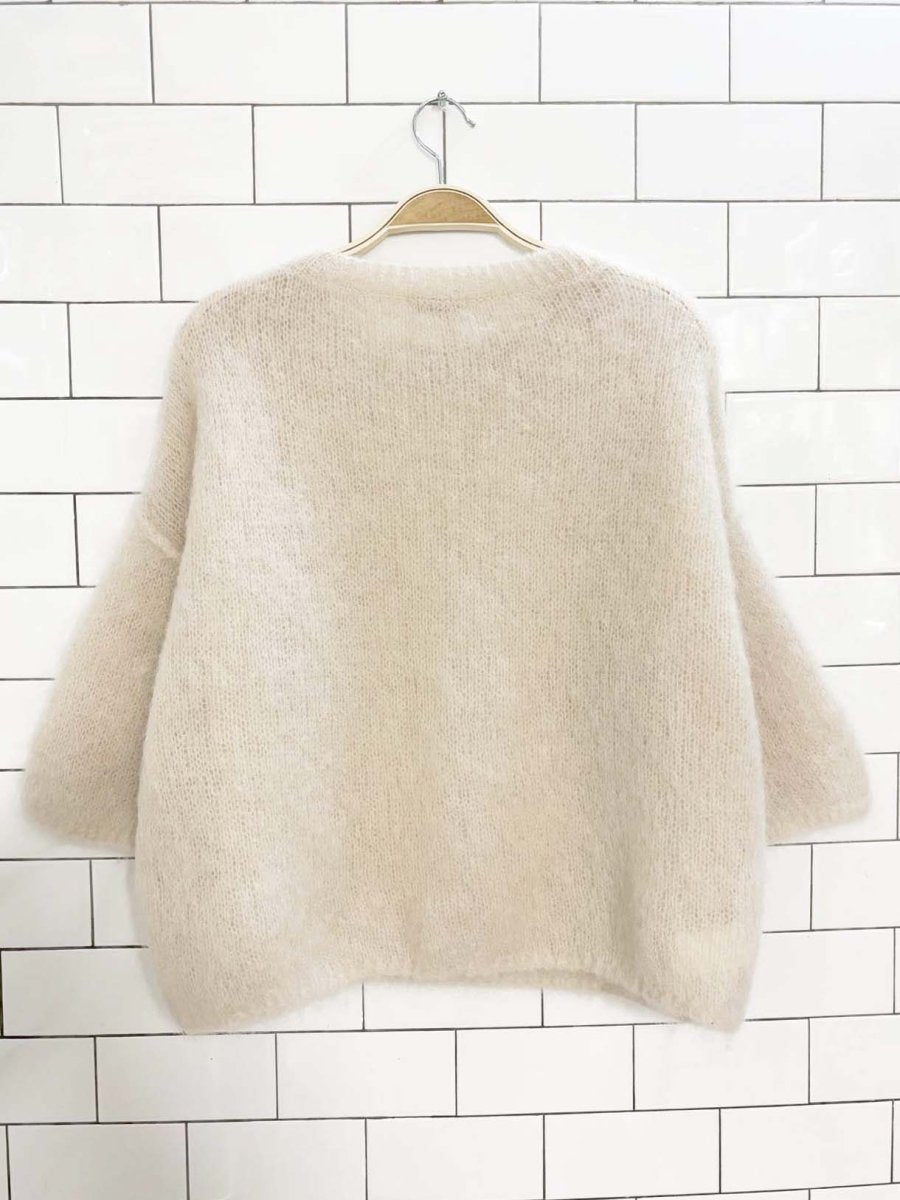 naïs kid mohair - blend light knit sweater | made in italy - good market thrift store