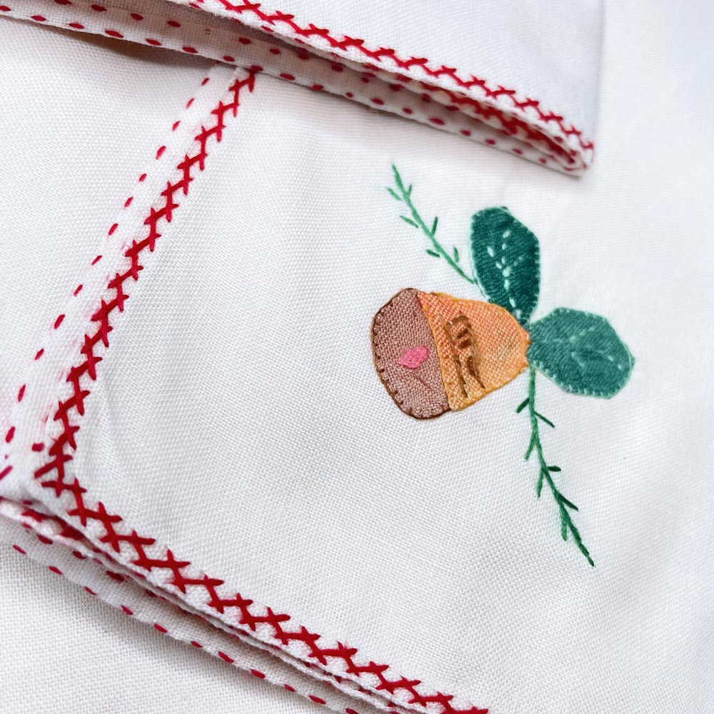 vintage handmade holiday placemat and napkin set