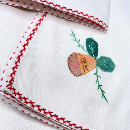 vintage handmade holiday placemat and napkin set