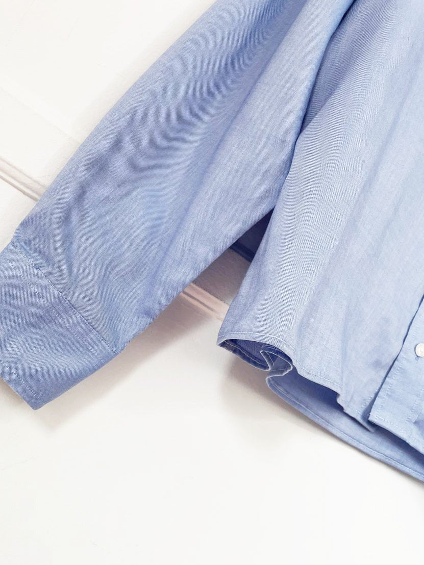 nautica sporty prep boxy cropped shirt | rework - good market thrift store