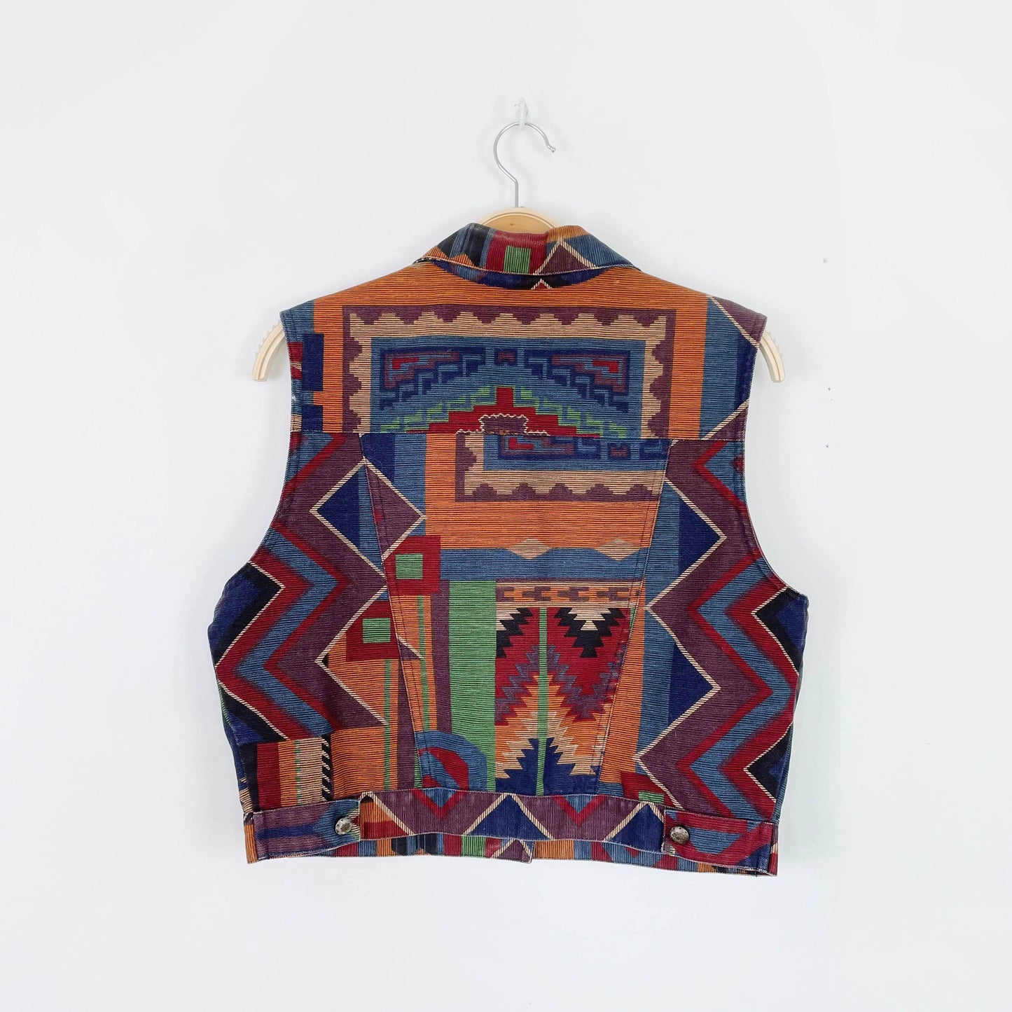 vintage 90s sweetgrass navajo denim vest top