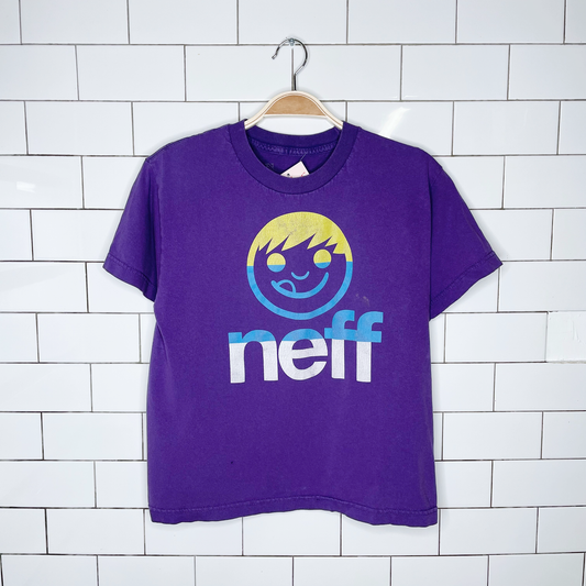 neff smiley face tee - size large