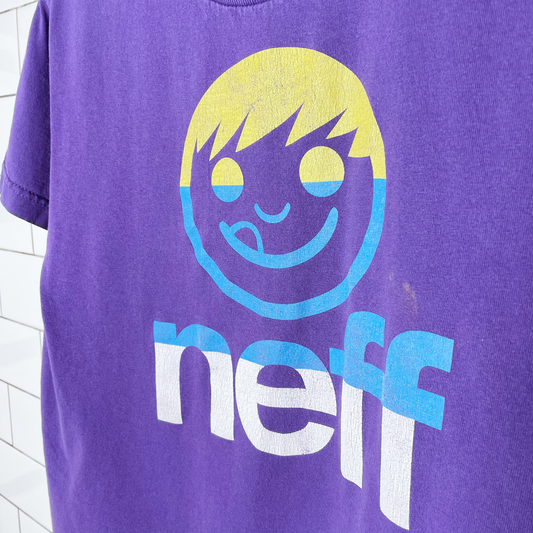 neff smiley face tee - size large
