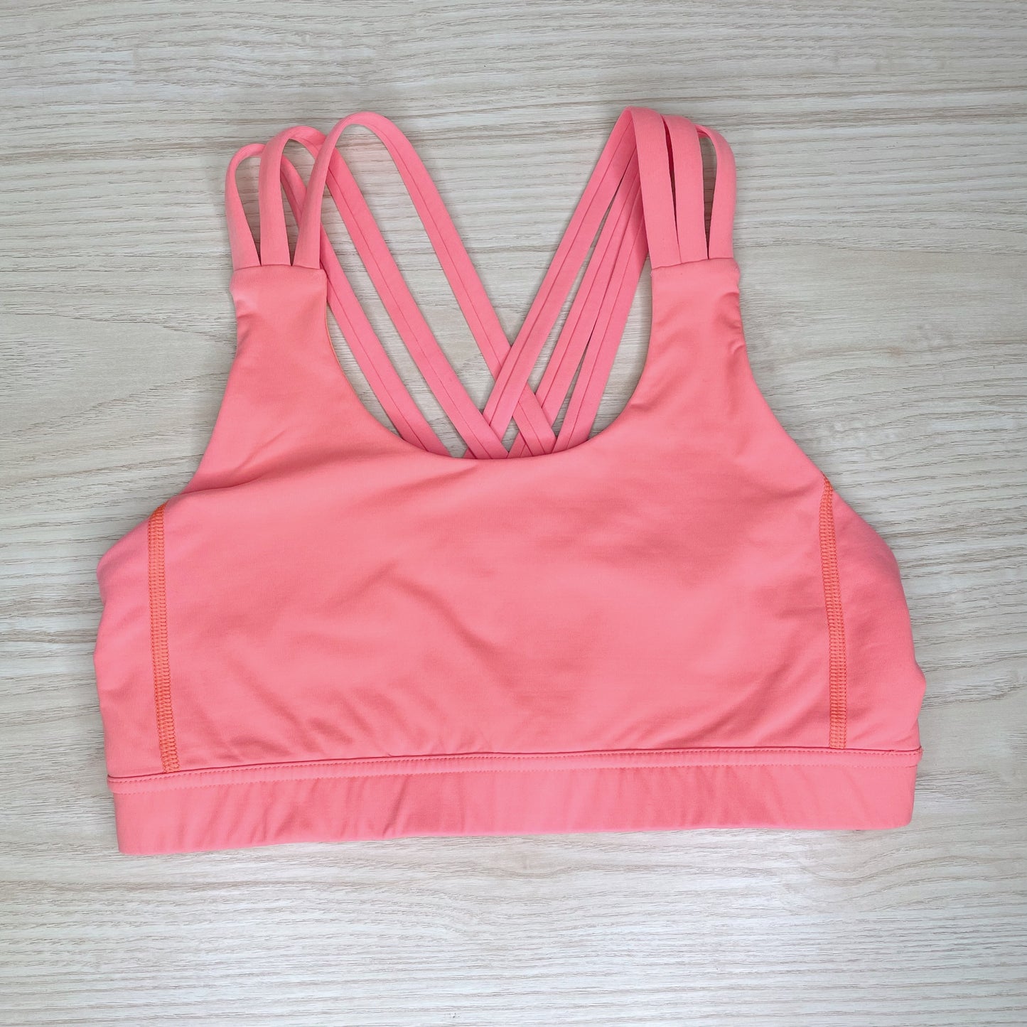 lululemon 2016 all sport bra III in light flare - size 8