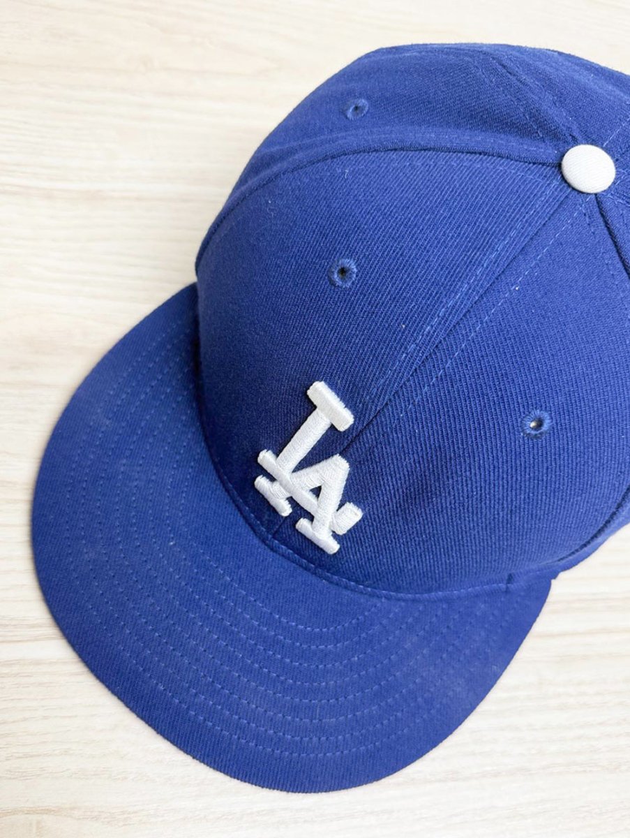 new era 59fifty los angeles dodgers full back fitted hat - good market thrift store