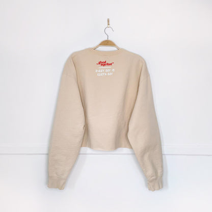 vintage 90s non-fiction x earth activist crop sweatshirt