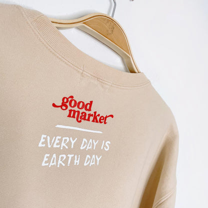 vintage 90s non-fiction x earth activist crop sweatshirt