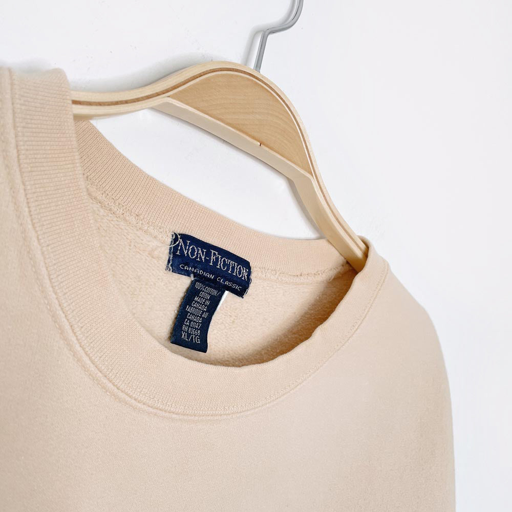 vintage 90s non-fiction x earth activist crop sweatshirt