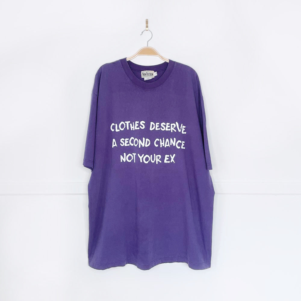 vintage 90s non-fiction x earth activist oversized tee