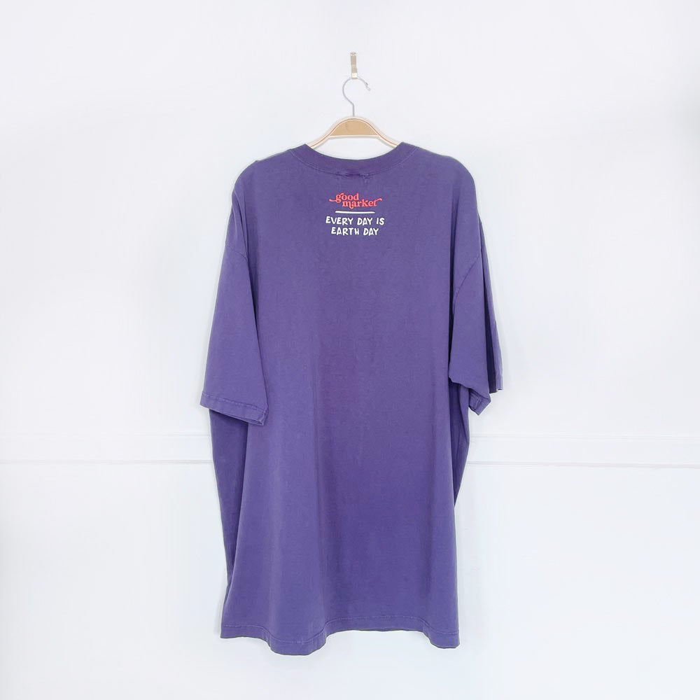 vintage 90s non-fiction x earth activist oversized tee