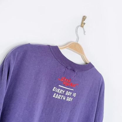 vintage 90s non-fiction x earth activist oversized tee
