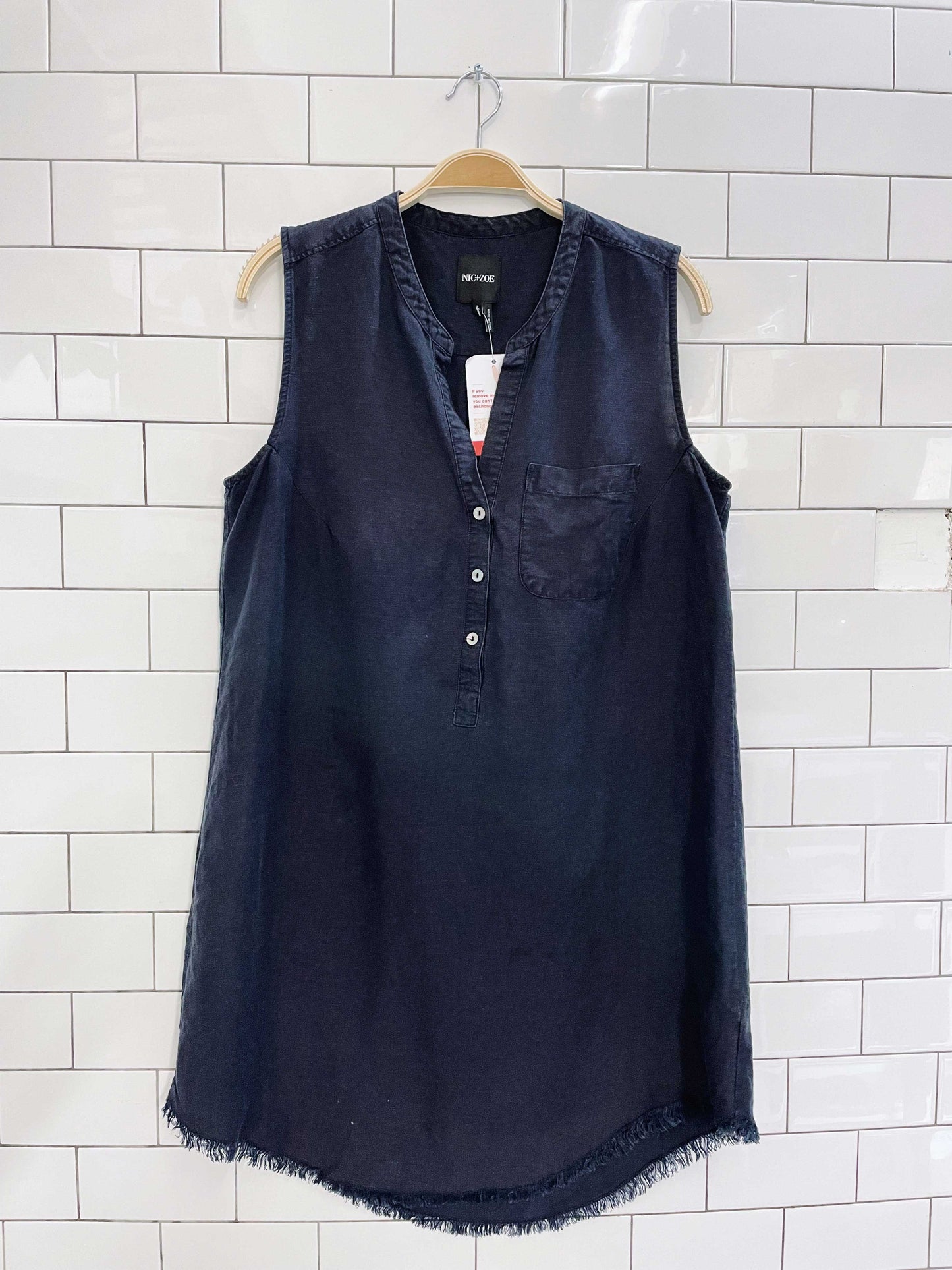 nic+zoe rumba linen throw on dress