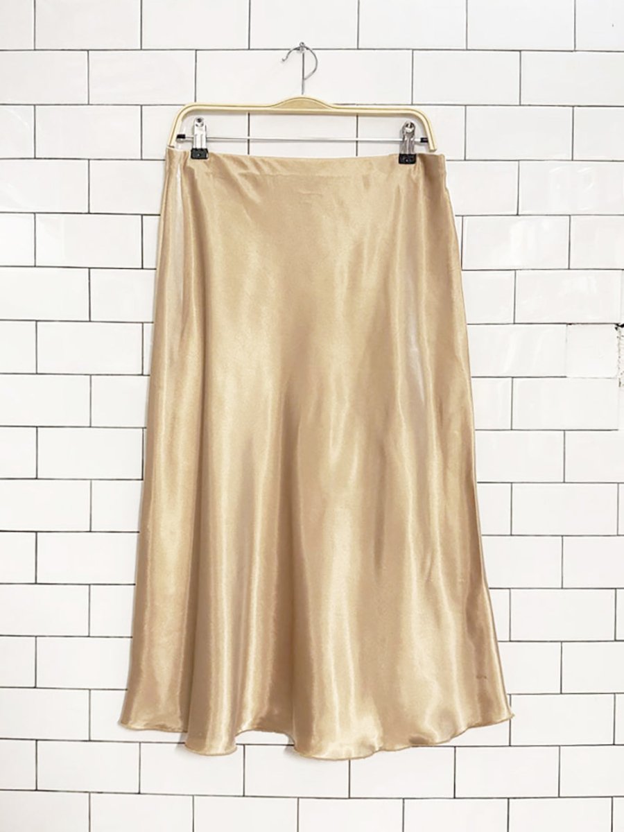 nicole miller NY satin flowy midi skirt | made in USA - good market thrift store