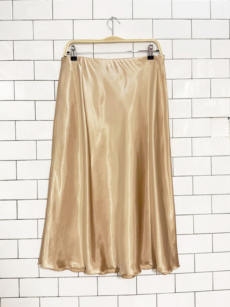 nicole miller NY satin flowy midi skirt | made in USA - good market thrift store