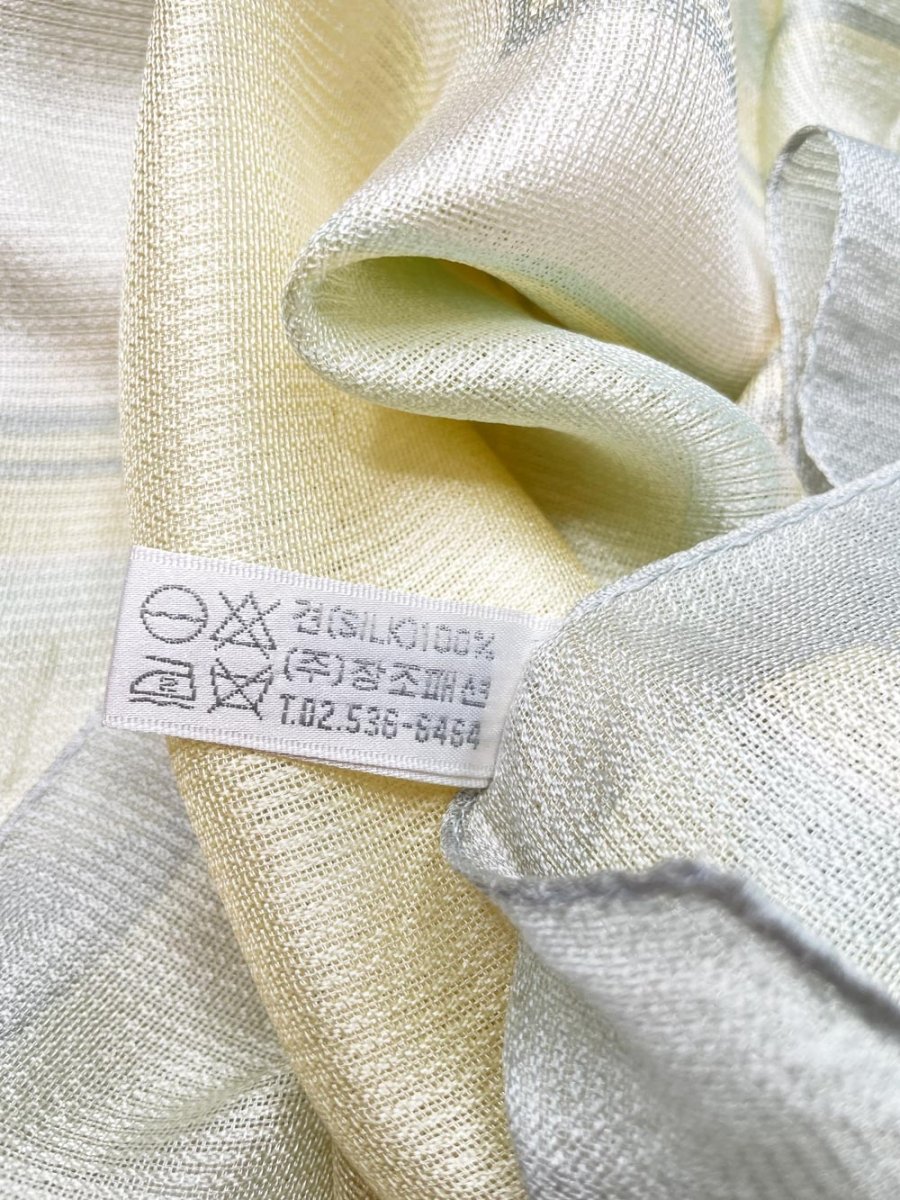 nina ricci paris 100% silk woven chiffon long scarf - good market thrift store