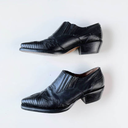 vintage nine west western leather ankle boot