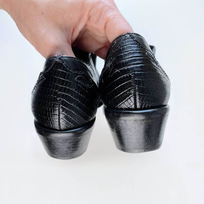 vintage nine west western leather ankle boot