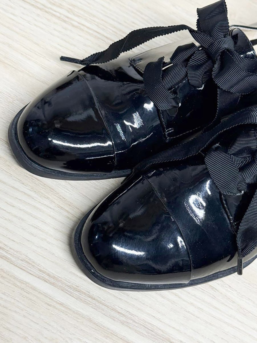 nine west patent leather ribbon lace oxford shoes - good market thrift store