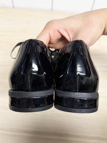 nine west patent leather ribbon lace oxford shoes - good market thrift store