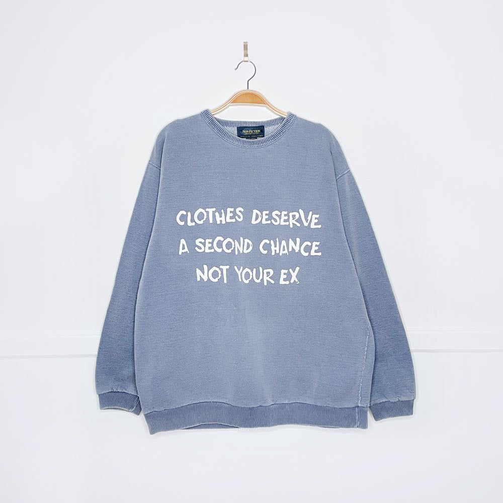 vintage 00s non-fiction x earth activist faded cottage crew