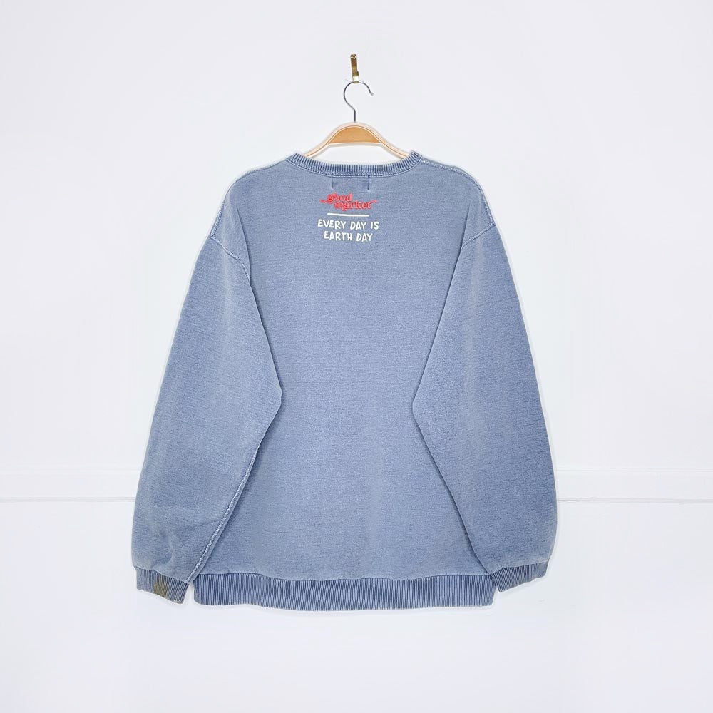 vintage 00s non-fiction x earth activist faded cottage crew