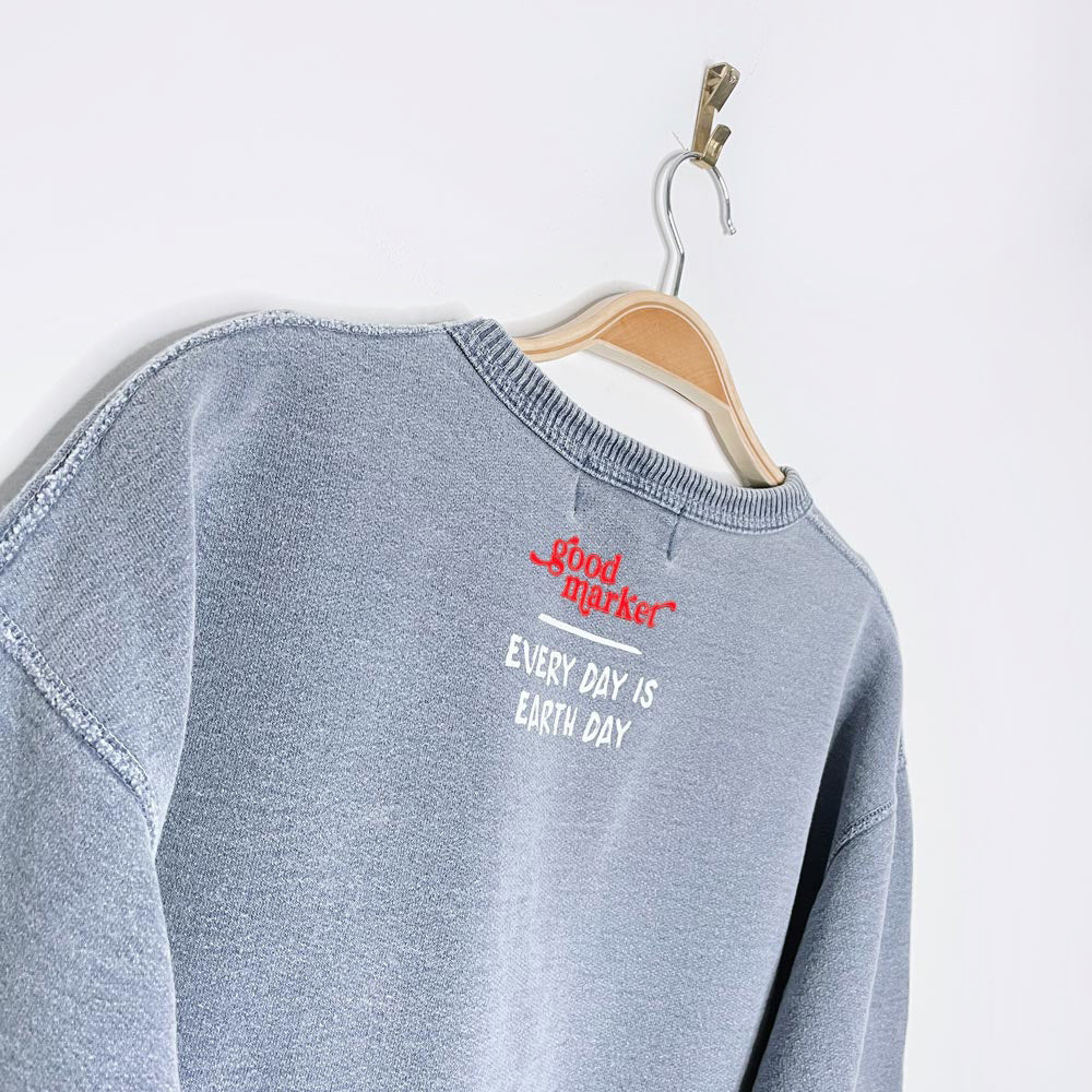 vintage 00s non-fiction x earth activist faded cottage crew