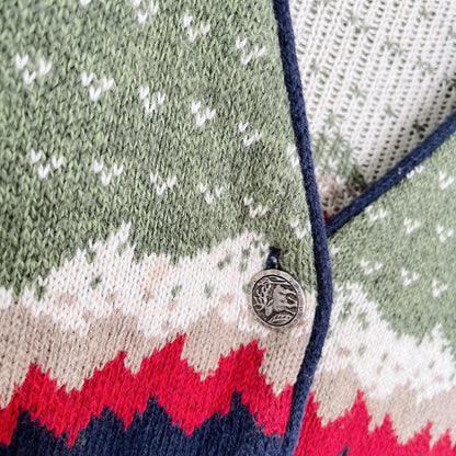 vintage moose + cabin scenery knit cardigan
