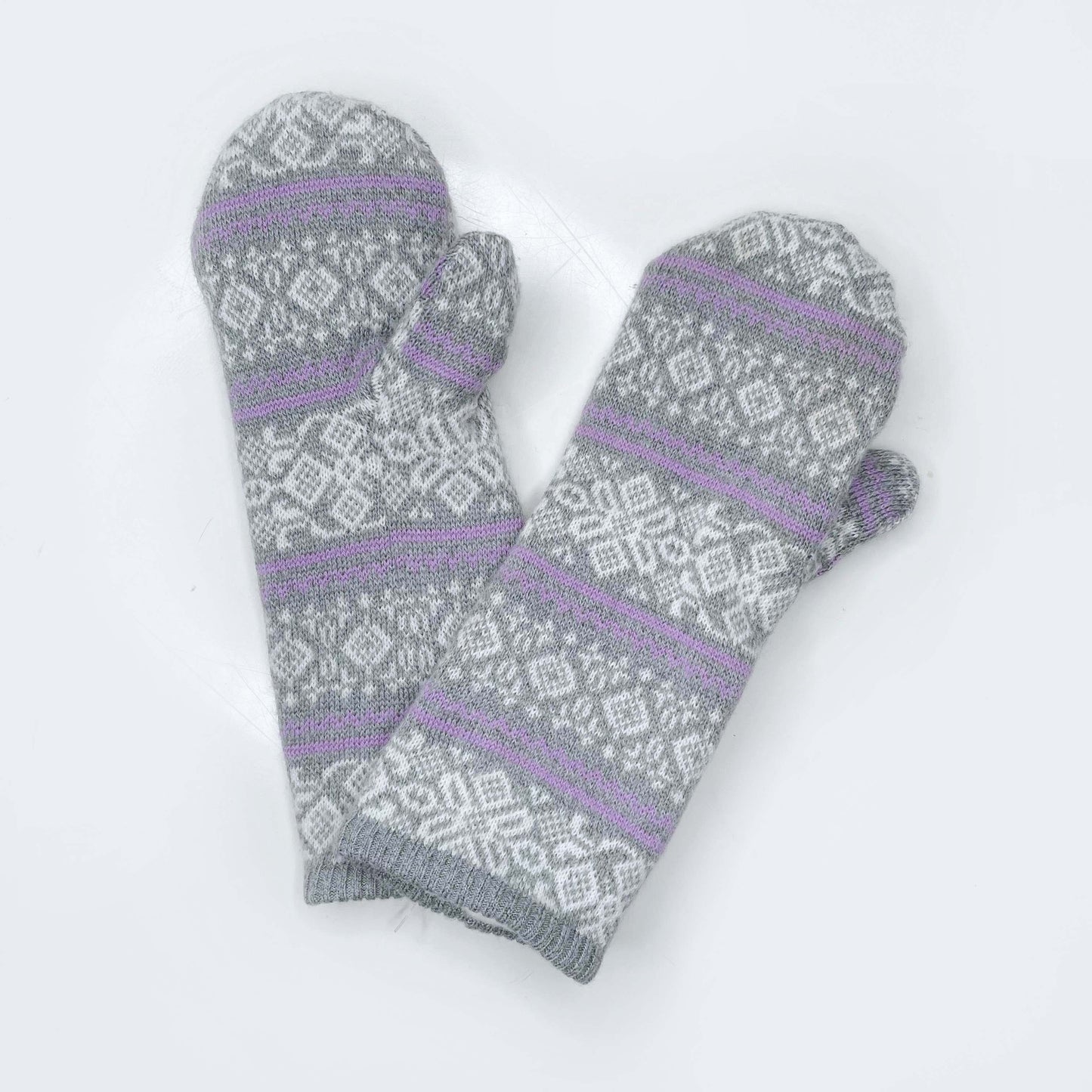 handmade nordic knit sweater mittens - one size