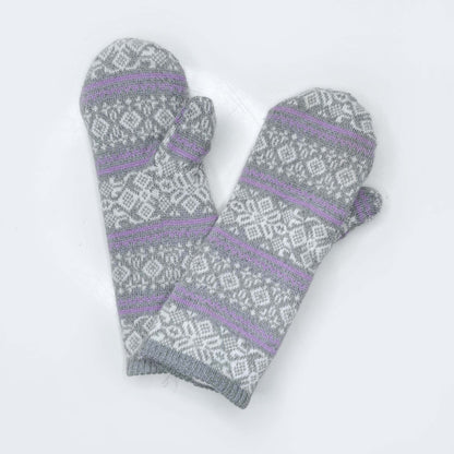 handmade nordic knit sweater mittens - one size