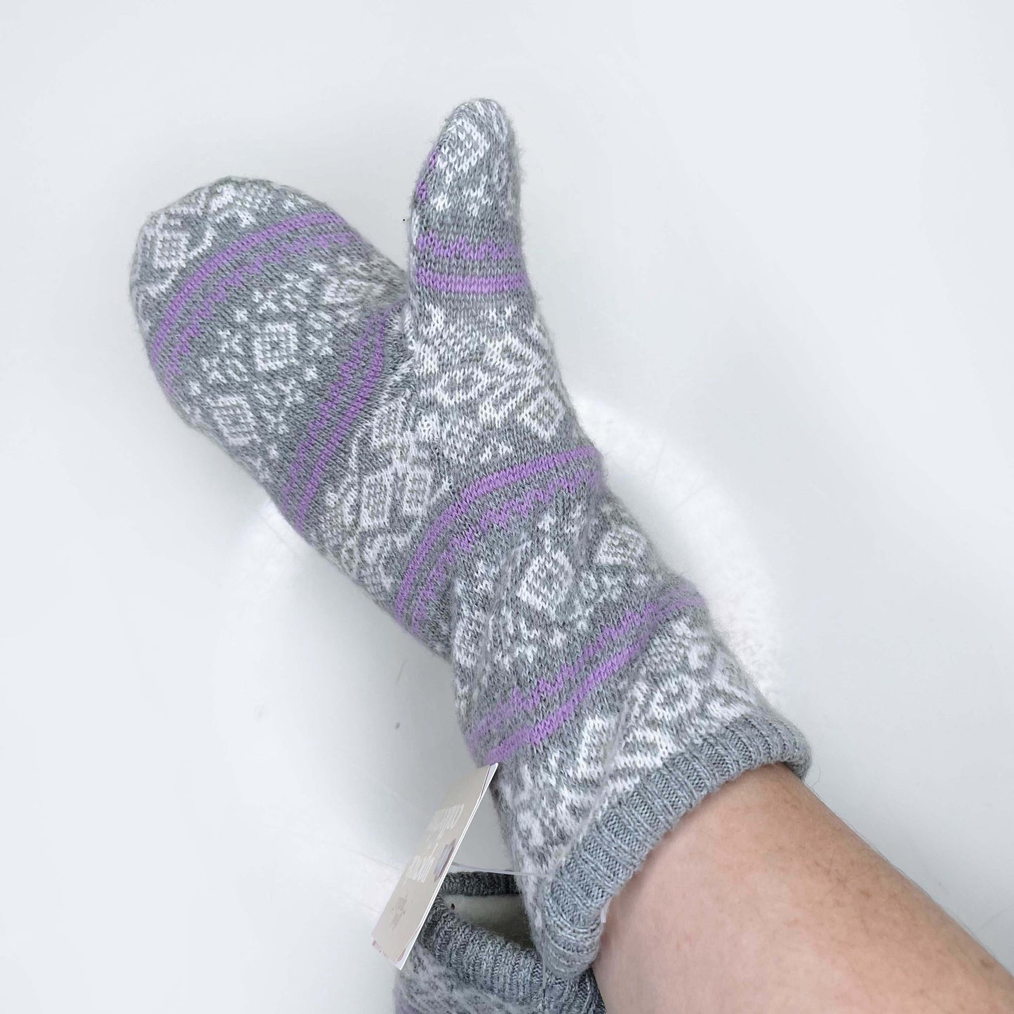 handmade nordic knit sweater mittens - one size