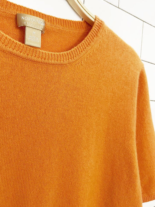 nordstrom studio 100% cashmere short sleeve sweater top | 120 knit - good market thrift store