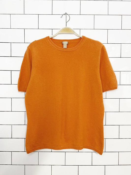 nordstrom studio 100% cashmere short sleeve sweater top | 120 knit - good market thrift store