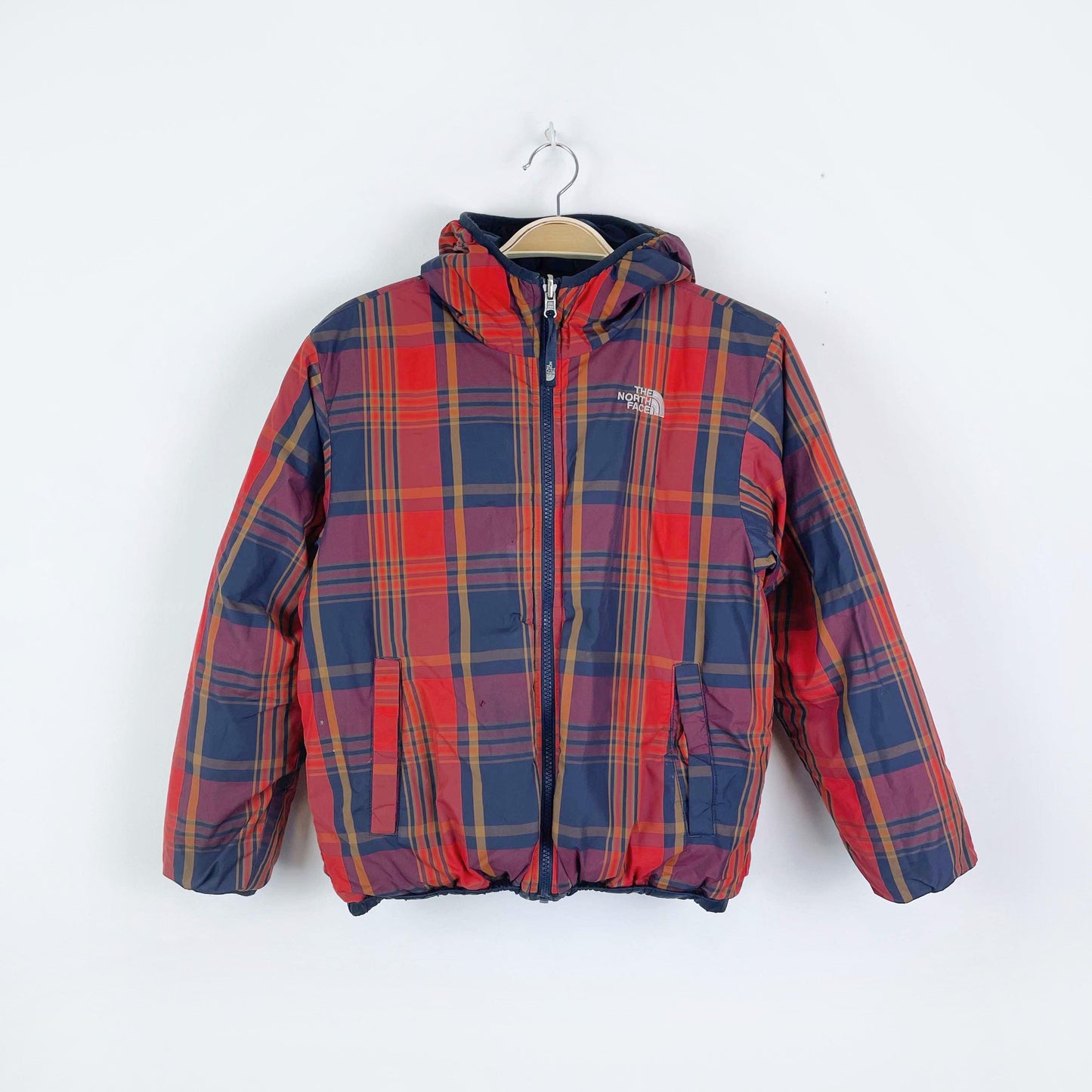 the north face reversible 550 down puffer coat - size medium (10/12)