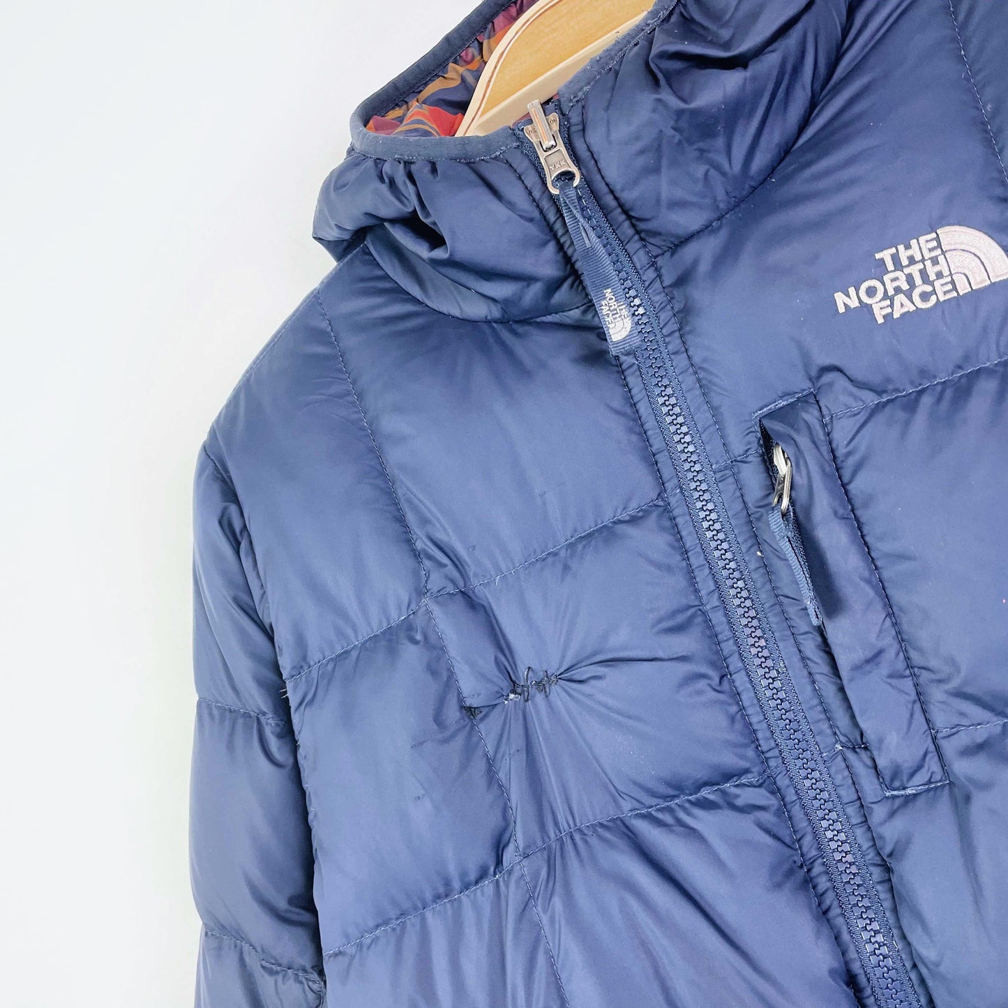 the north face reversible 550 down puffer coat - size medium (10/12)