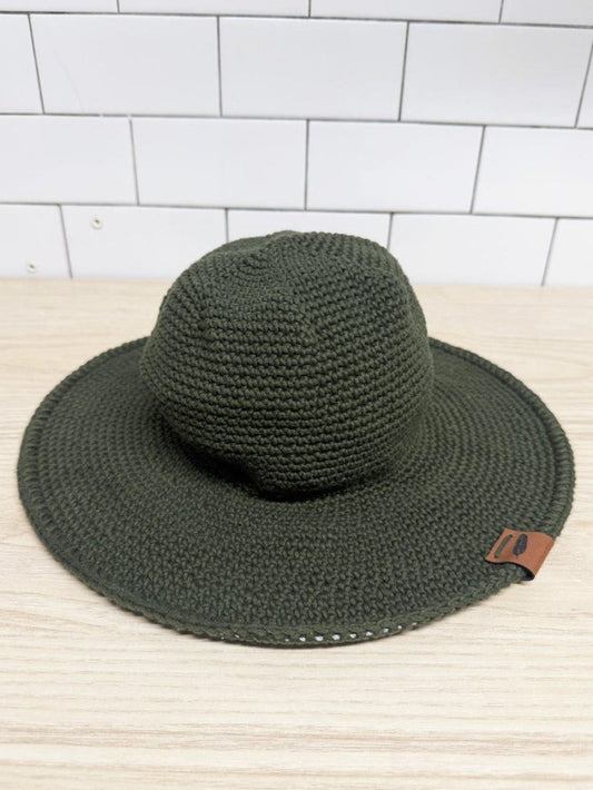north ferry hats nativo organic cotton knit wide brim packable hat - good market thrift store