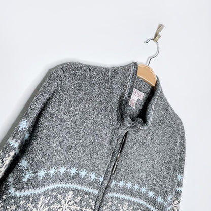 vintage NR snowflake + hearts knit cardigan