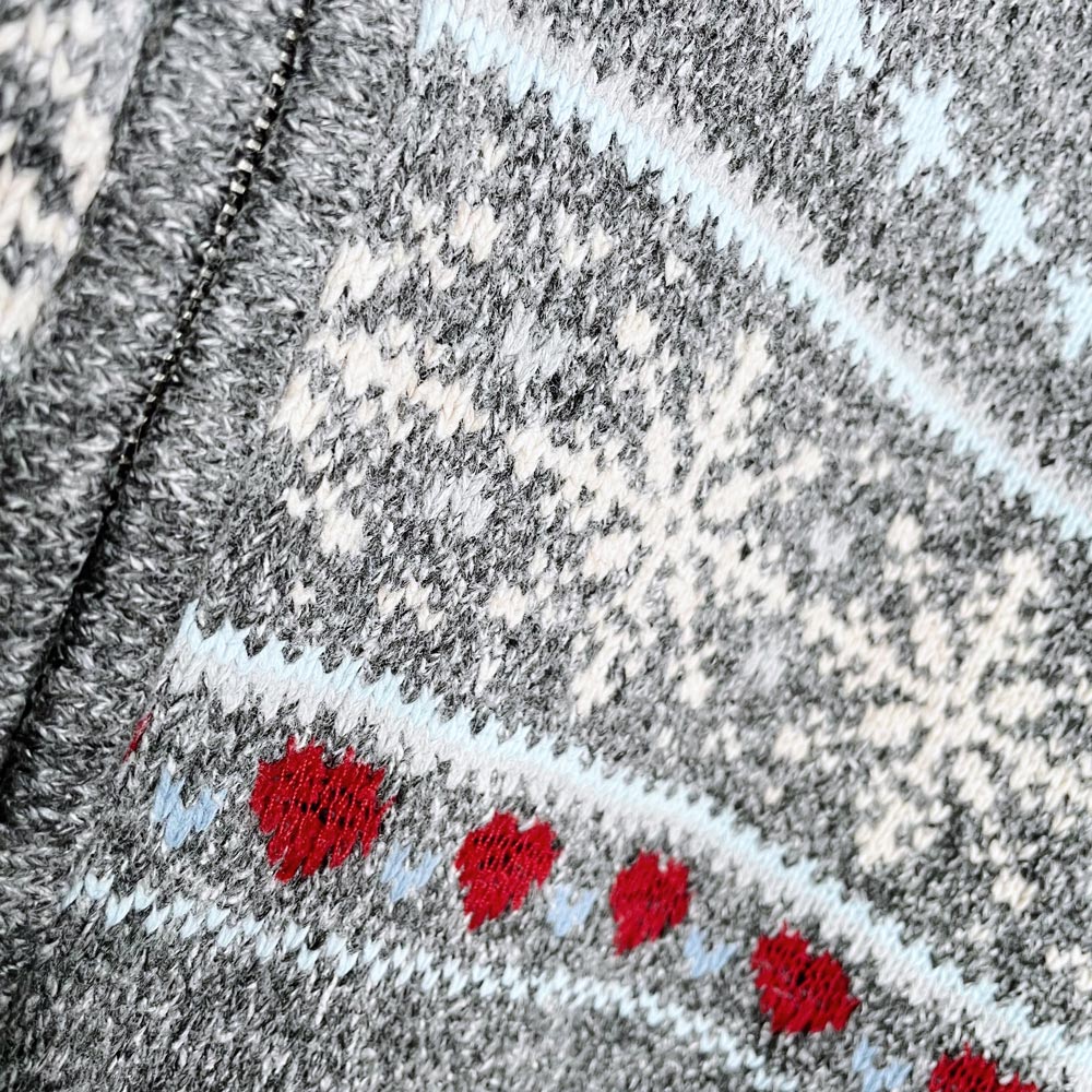 vintage NR snowflake + hearts knit cardigan