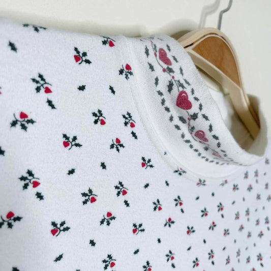 vintage 90s nr holiday ivy mock neck long sleeve - size large