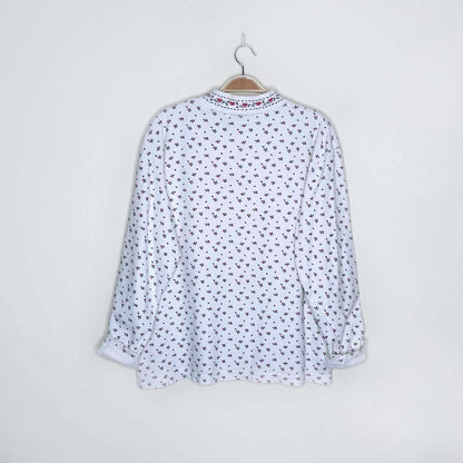 vintage 90s nr holiday ivy mock neck long sleeve - size large