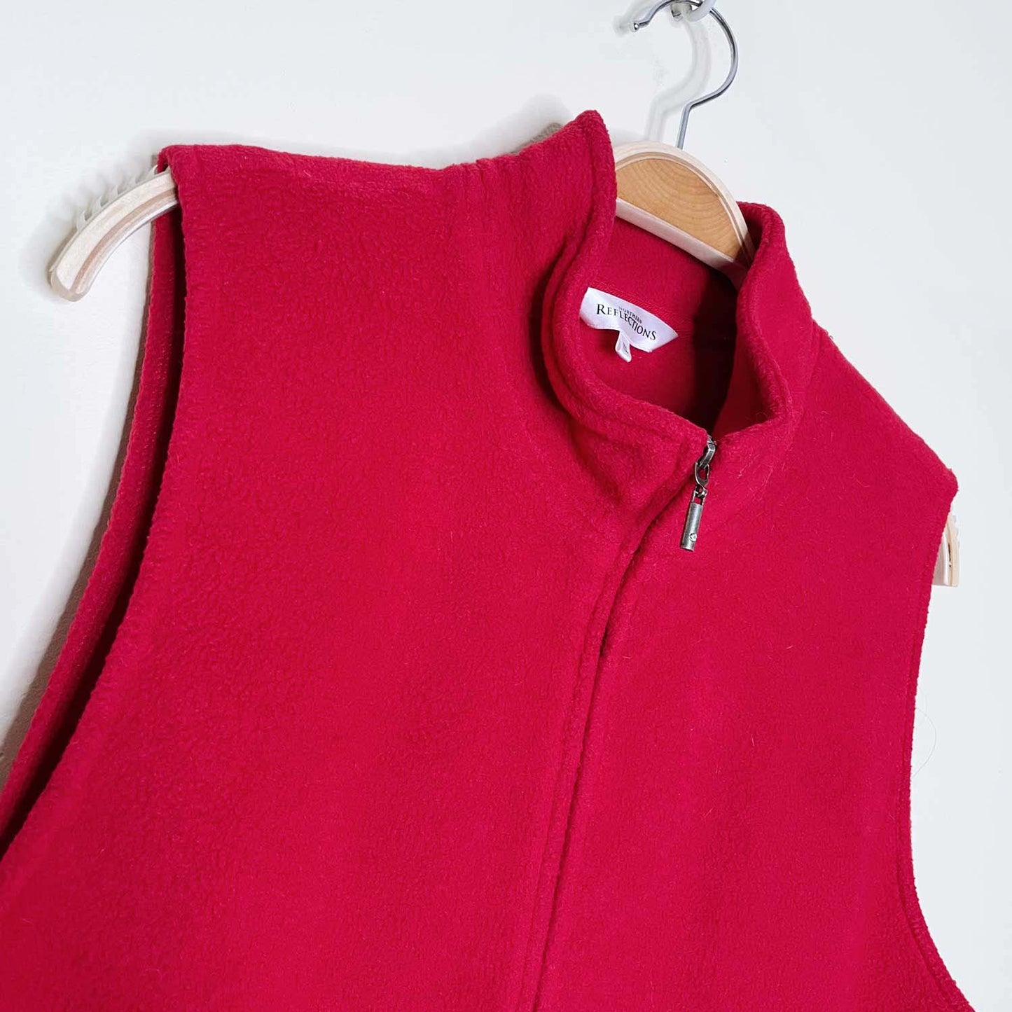 vintage nr red fleece winter cardinal vest - size xl