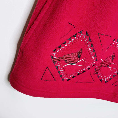 vintage nr red fleece winter cardinal vest