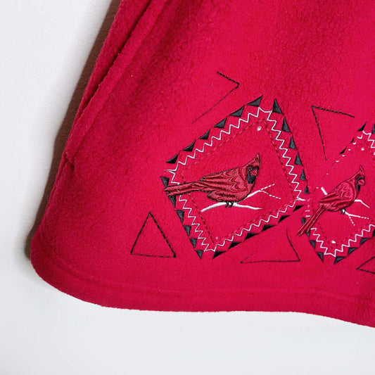 vintage nr red fleece winter cardinal vest